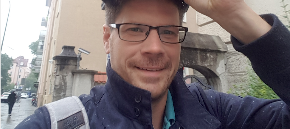 Me, smiling in the rain